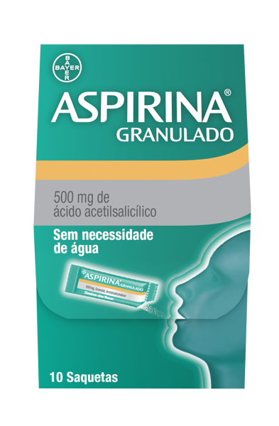 Imagem de Aspirina Direkt 500 mg Granulado, 500 mg x 10 gran