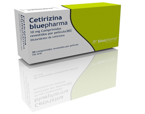 Imagem de Cetirizina Bluepharma MG, 10 mg x 20 comp rev