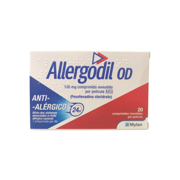 Picture of Allergodil OD MG, 120 mg Blister 20 Unidade(s) Comp revest pelic