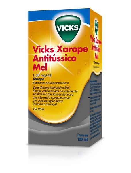 Picture of Vicks Xarope Antitussico Mel, 1,33mg/mL-120mL x 1 xar medida
