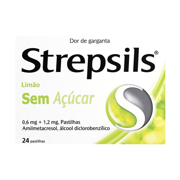 Picture of Strepsils Limão sem açúcar, 1,2/0,6 mg x 24 pst