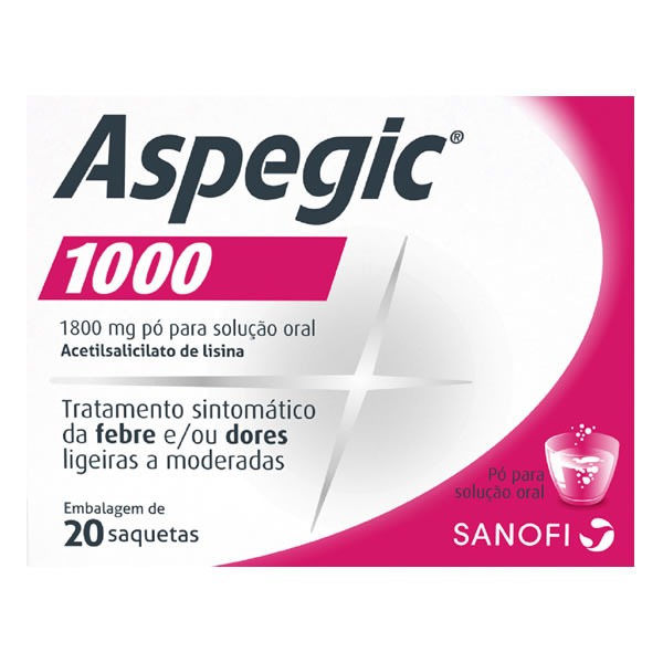 Picture of Aspegic 1000, 1800 mg x 20 pó sol oral saq