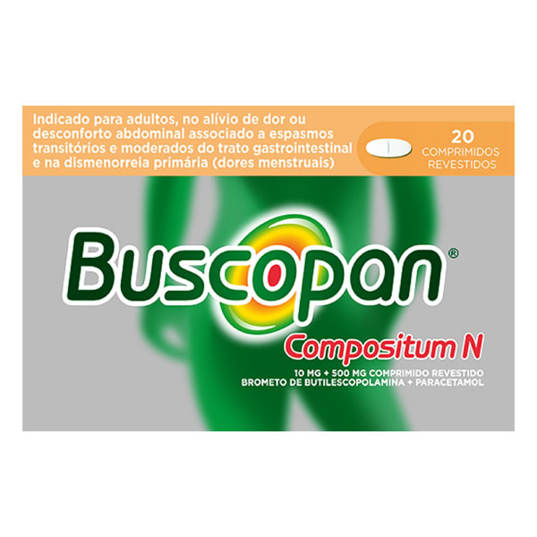 Picture of Buscopan Compositum N, 10/500 mg x 20 comp rev