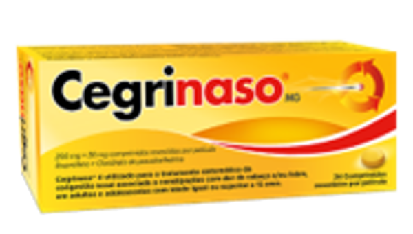 Picture of Cegrinaso MG, 200 mg + 30 mg Blister 24 Unidade(s) Comp revest pelic